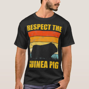 Respect Guinea Pig Sunset Retro Pet Rodent T-shirt