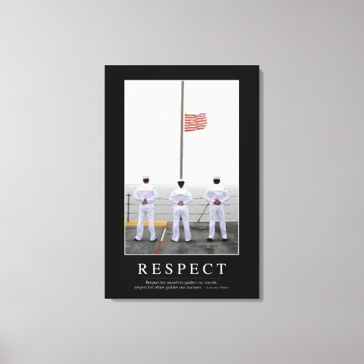Respect: Inspirerend prijsopgave 1 Canvas Afdruk (Voorkant)