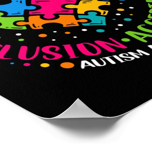 Respect Liefde Ondersteuning Inclusie Hart Puzzel  Poster (Hoek)