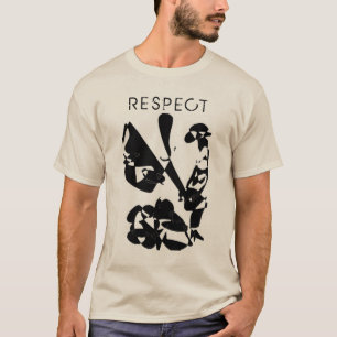 "Respect" met Black Lettering, Abstracte grafisch T-shirt