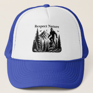 Respect Natuur Yeti Bigfoot Ink Kunst  Trucker Pet