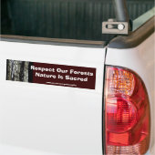 RESPECT ONZE FORESTS Earth Day Gift Series Bumpersticker (Op Truck)
