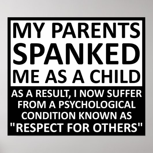 Respect pour les autres Poster drôle (Devant)