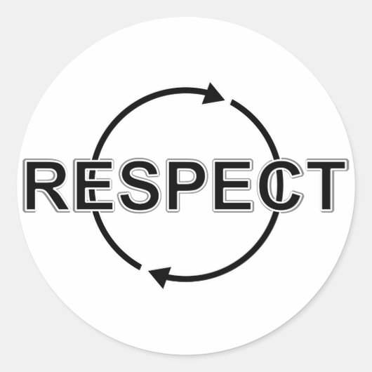 respect ronde sticker (Voorkant)