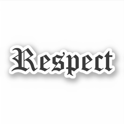 "Respect"-Sticker Sticker (Voorkant)