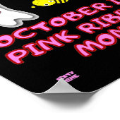 "RESPECT THE BOO BEES" grappig roze lint Poster (Hoek)