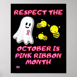"RESPECT THE BOO BEES" grappig roze lint Poster