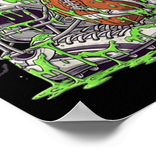 Respect The Drip Football Halloween Skeleton Hand Poster (Hoek)