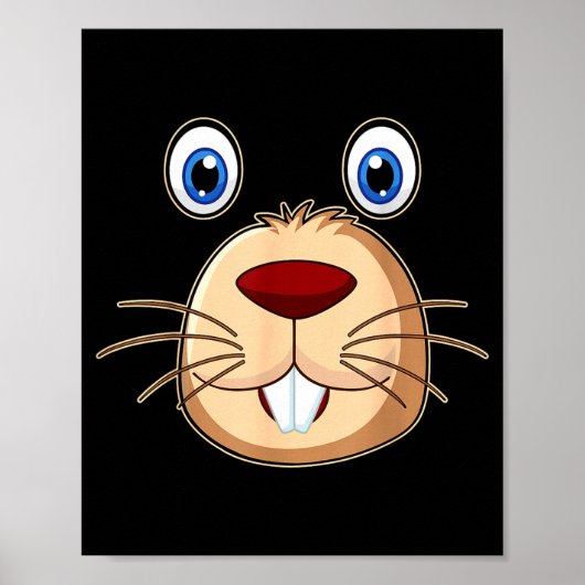 Respect The Groundhog Day Funny Groundhog Face  Poster (Voorkant)
