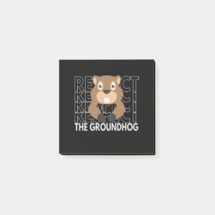 Respect the Groundhog Funny Saying Gift Post-it® Notes