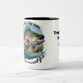 Respect The Lake And You Will Be Rewarded Tweekleurige Koffiemok (Center)