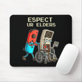 Respect Ur Elders Retro Gaming Controller Funny Muismat (Met muis)