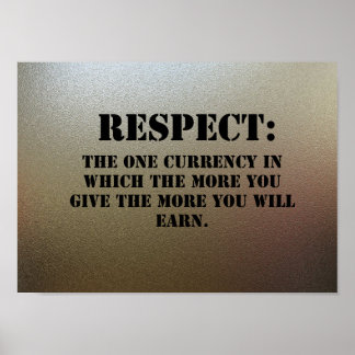 Respect voor chroomplating. poster