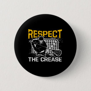 Respect voor de grappige kreukspeler van Lacrosse Ronde Button 5,7 Cm
