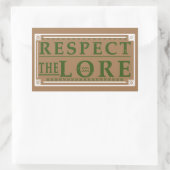 RESPECT VOOR DE GROTE WG RECHTHOEKIGE STICKER (Tas)