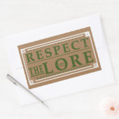 RESPECT VOOR DE GROTE WG RECHTHOEKIGE STICKER (Envelop)