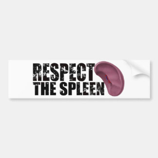 RESPECT VOOR de milt. Bumpersticker