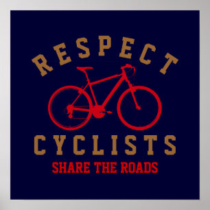 respect voor fietsers poster
