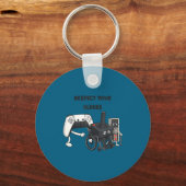 Respect Your Elders Funny Gaming 80s Style Old New Sleutelhanger (Voorkant)