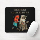 Respect Your Elders Funny Retro Gaming Clic Consol Muismat (Met muis)