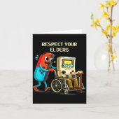 Respect Your Elders Funny Retro Gaming  Kaart (Gele Bloem)