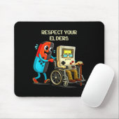 Respect Your Elders Funny Retro Gaming  Muismat (Met muis)