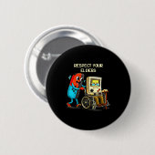Respect Your Elders Funny Retro Gaming  Ronde Button 5,7 Cm (Voorkant /achterkant)