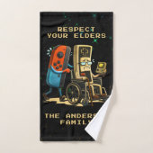 Respect Your Elders Gaming Control Retro Funny (Serviette à main)