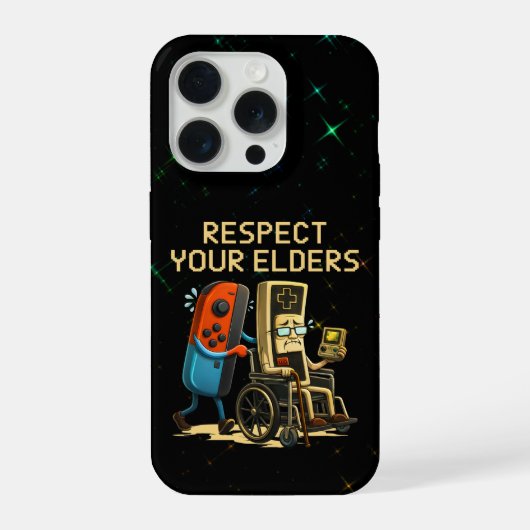 Respect Your Elders Gaming Control Retro Funny (Verso)