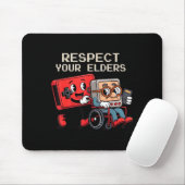 Respect Your Elders Gaming Control Retro Funny Gam Muismat (Met muis)