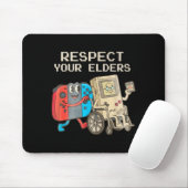 Respect Your Elders Gaming Control Retro Funny Gam Muismat (Met muis)
