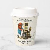 Respect Your Elders Gaming Control Retro Funny Papieren Bekers (Voorkant)