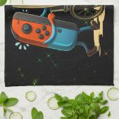 Respect Your Elders Gaming Control Retro Funny Theedoek (Gevouwen)