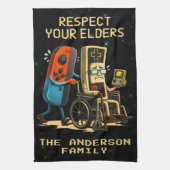 Respect Your Elders Gaming Control Retro Funny Theedoek (Verticaal)