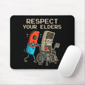 Respect Your Elders Retro Gaming Controller Funny  Muismat (Met muis)