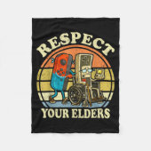 Respect Your Elders Retro Gaming Funny Controller  Fleece Deken (Voorkant)