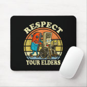Respect Your Elders Retro Gaming Funny Controller  Muismat (Met muis)