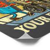 Respect Your Elders Retro Gaming Funny Controller  Poster (Hoek)