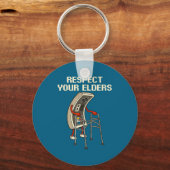 Respect Your Elders Retro Gaming Funny Gamer Contr Sleutelhanger (Voorkant)