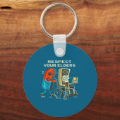 Respect Your Elders Retro Gaming Funny Gamer Contr Sleutelhanger (Voorkant)