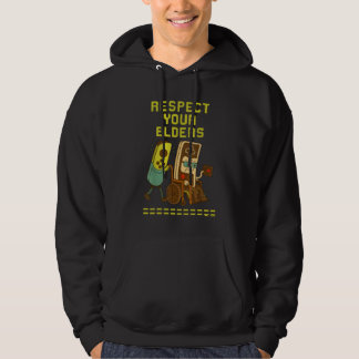 Respect Your Elders Retro Gaming Funny Gamer Hoodie