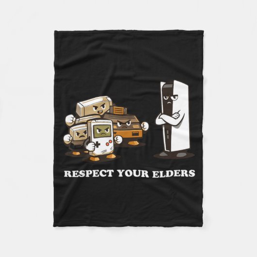 Respect Your Elders T Retro 90s Gaming  Fleece Deken (Voorkant)