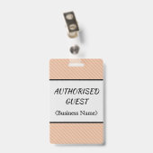 Respectabel "GEMACHTIGDE GAST"-badge Badge (Achterkant met clip)