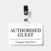 Respectabel "GEMACHTIGDE GAST"-badge Badge (Voorzijde met clip)