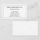 Respectable, conservatrice et Carte de visite simp (Devant / Derrière)