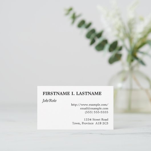 Respectable et Carte de visite professionnel simpl (Debout devant)