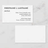 Respectable et Carte de visite professionnel simpl (Devant / Derrière)