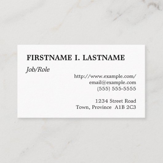 Respectable et Carte de visite professionnel simpl (Devant)