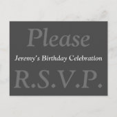 Respectable et élégant "Please R.S.V.P." Carte pos (Devant)