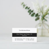 Respectable, simple et Carte de visite d'entrepris (Debout devant)
